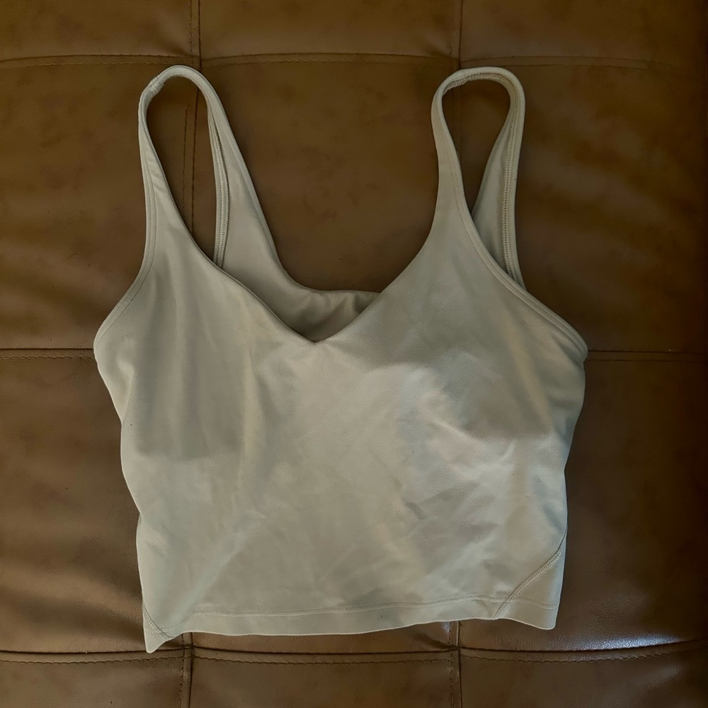 Cream Cropped Tank Top